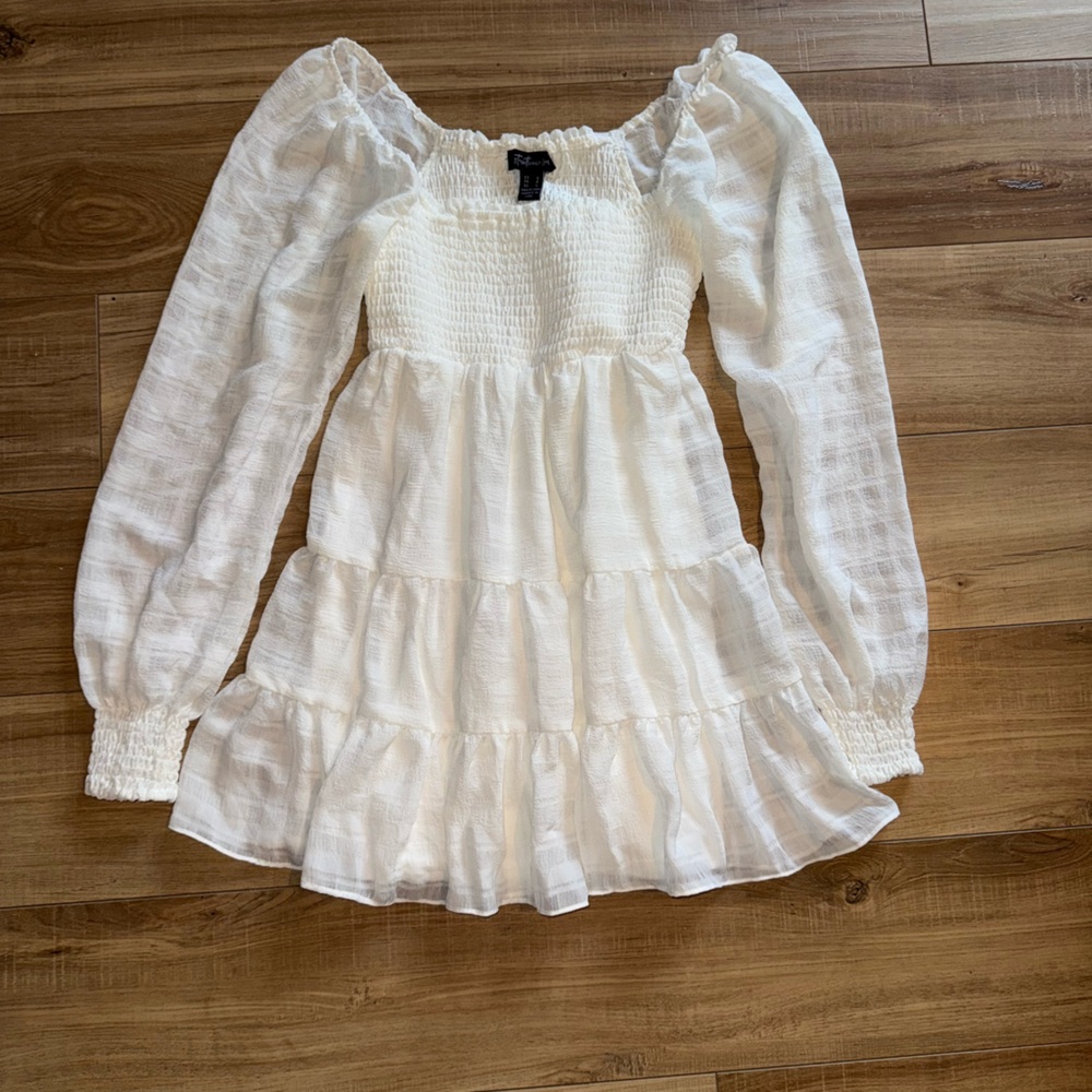 White fluffy dress